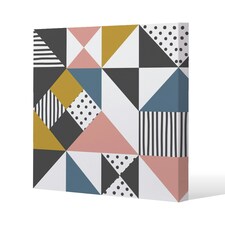 Coloured Geometric Pattern (Canvas Print) 114 x 114 x 4cm