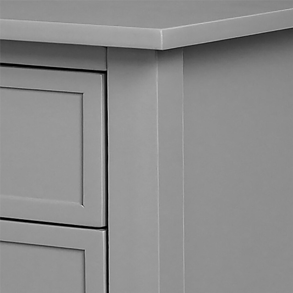 image 1 of Franklin End Table with 2 Drawers Grey Grey | Grey