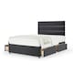 image 1 of Neptune Spring Graphite Plush Velvet 4 Drawer Divan Set And Milan Headboard Small Double