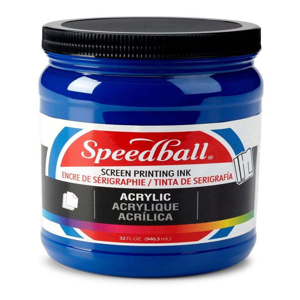 Speedball Acrylic Screen Printing Ink, Process Cyan, 32oz