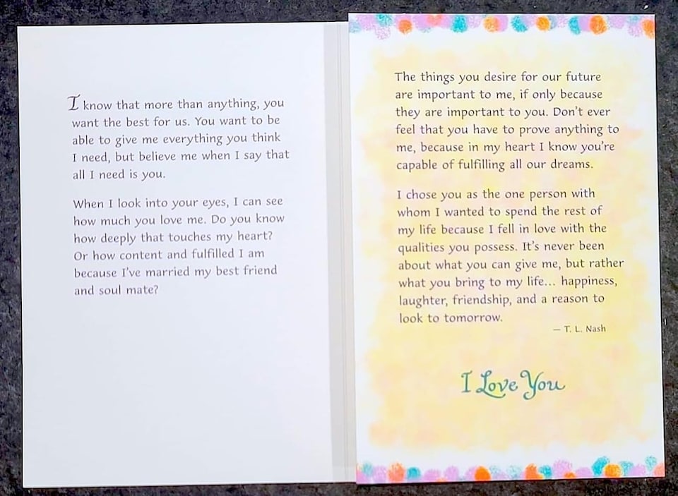 image 1 of Husband Wife Anniversary Sentimental Verses Keepsake Greeting Card