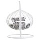 image 3 of Interiors by Premier Cut Out Sides White Hanging Chair with Round Base, Comfortable Seating Swing Chair, Easy to Clean Chair