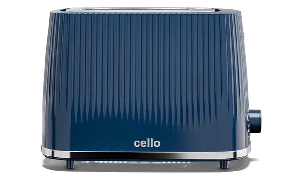 image 1 of Cello Textured Blue 2 slice Toaster | Blue | 2 Slice