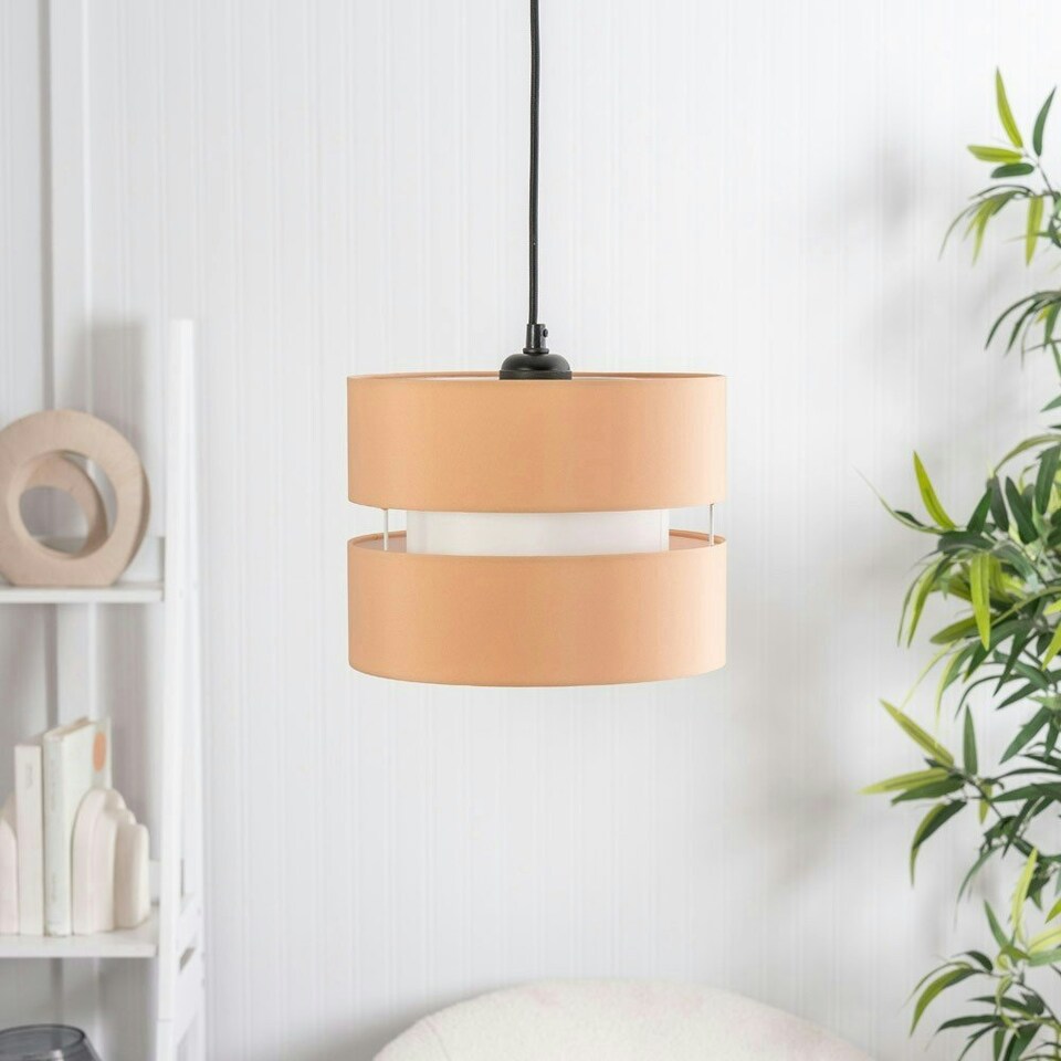 image 1 of ValueLights Sophia Small Sand 2 Tier Ceiling Light Shade