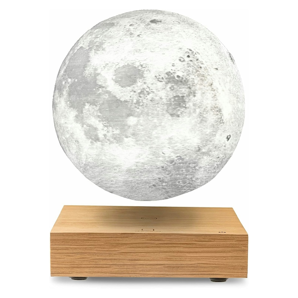 image 1 of Gingko Design Smart Moon Lamp Natural White Ash Wood