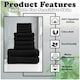 image 3 of VELVETIO 10 Piece Towel Bale Set Toronto Stripe Pattern - 100% Cotton, 450 GSM Black