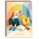 image 1 of Love Us Lgbtq Partners With Pet Cat Colourful Valentine's Day Card