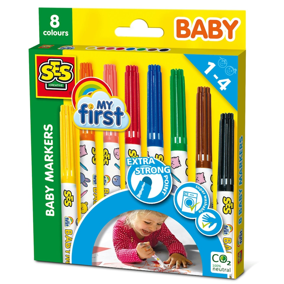 image 1 of SES Creative My First Baby Markers 8 Colours