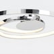 image 5 of First Choice Lighting Polished Chrome LED Swirl Flush Fitting Chrome