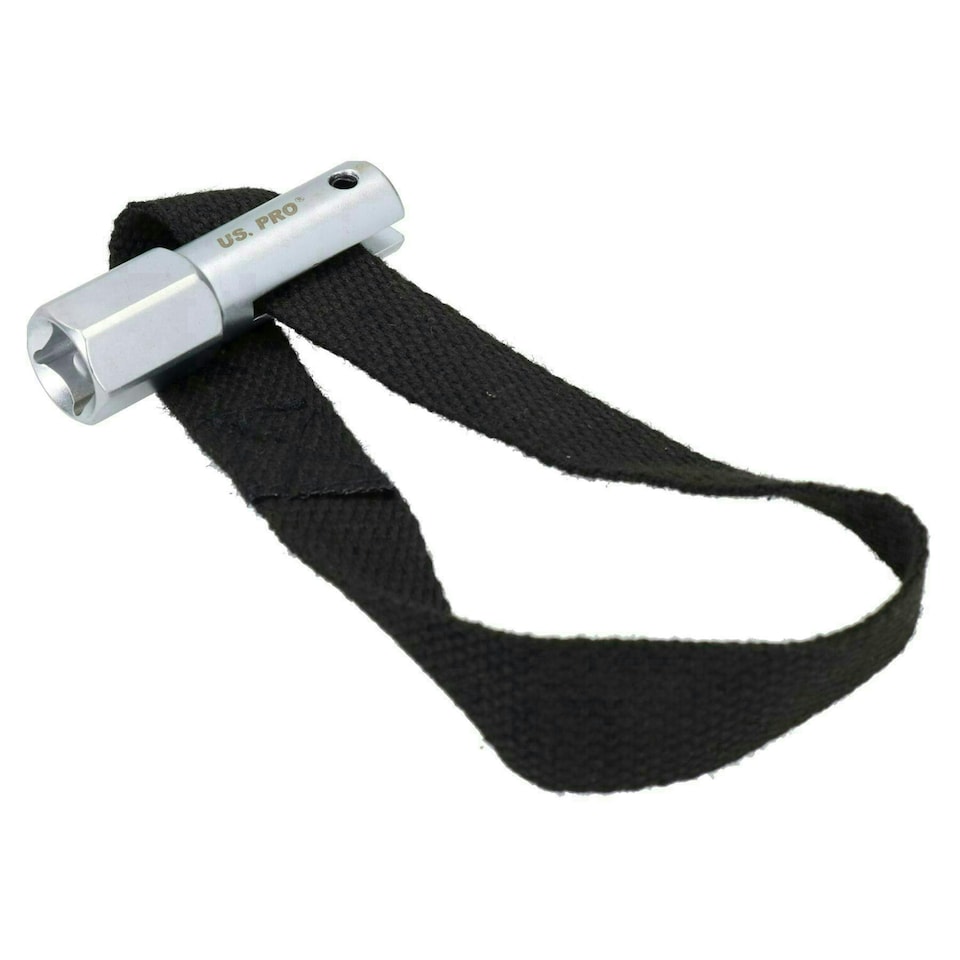 image 1 of Oil Filter Strap Wrench Remover Removal Installer Tool Nylon Strap 1/2" Drive