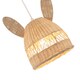 image 3 of Natural Woven Rattan Childrens Pendant Lighting Shade with Bunny Ears | Brown