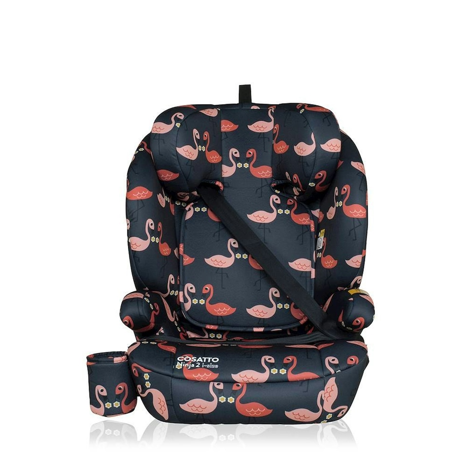 image 1 of Cosatto Ninja 2 iSize Car Seat High Back Booster - Suitable from 100cm-150cm, Forward Facing, ISOFIX Fitting (Pretty Flamingo)