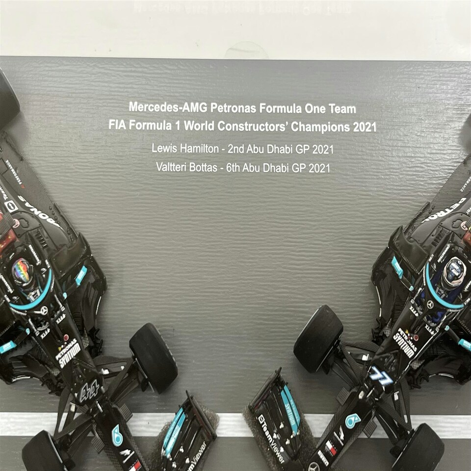 image 1 of Lewis Hamilton and Valtteri Bottas Mercedes F1 World Constructors Champions 2021 1:43 Spark S7860