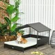 image 6 of PawHut Extendable Rattan Dog House w/ Water-Resistant Roof - Cream