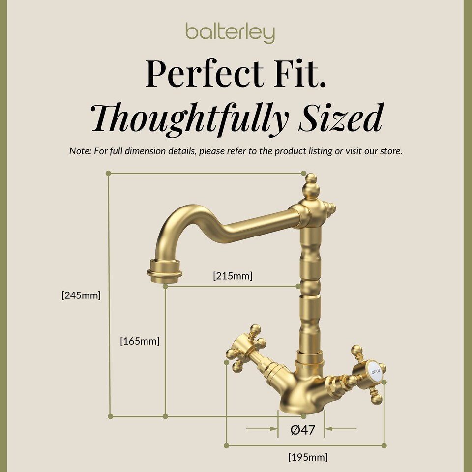 image 1 of Traditional French Classic Kitchen Sink Mono Mixer Tap | Copper | Brushed Brass | 1