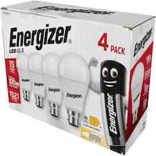 Energizer LED GLS B22 1521lm 13.5W 3000K (Warm white) - Pack of 4 | White | 20