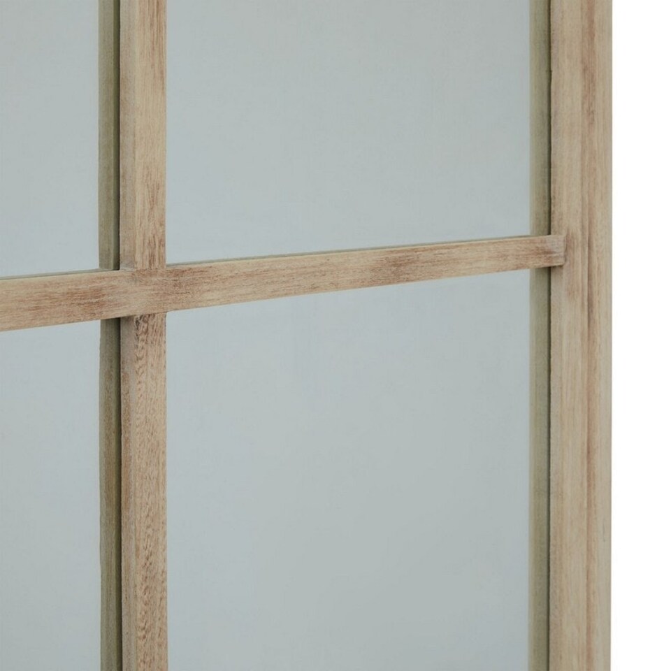 image 1 of Large Window Mirror - Washed Wood - L4 x W90 x H150 cm - Brown | Brown
