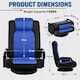 image 3 of Yaheetech Swivel Floor Gaming Chair with Adjustable Backrest