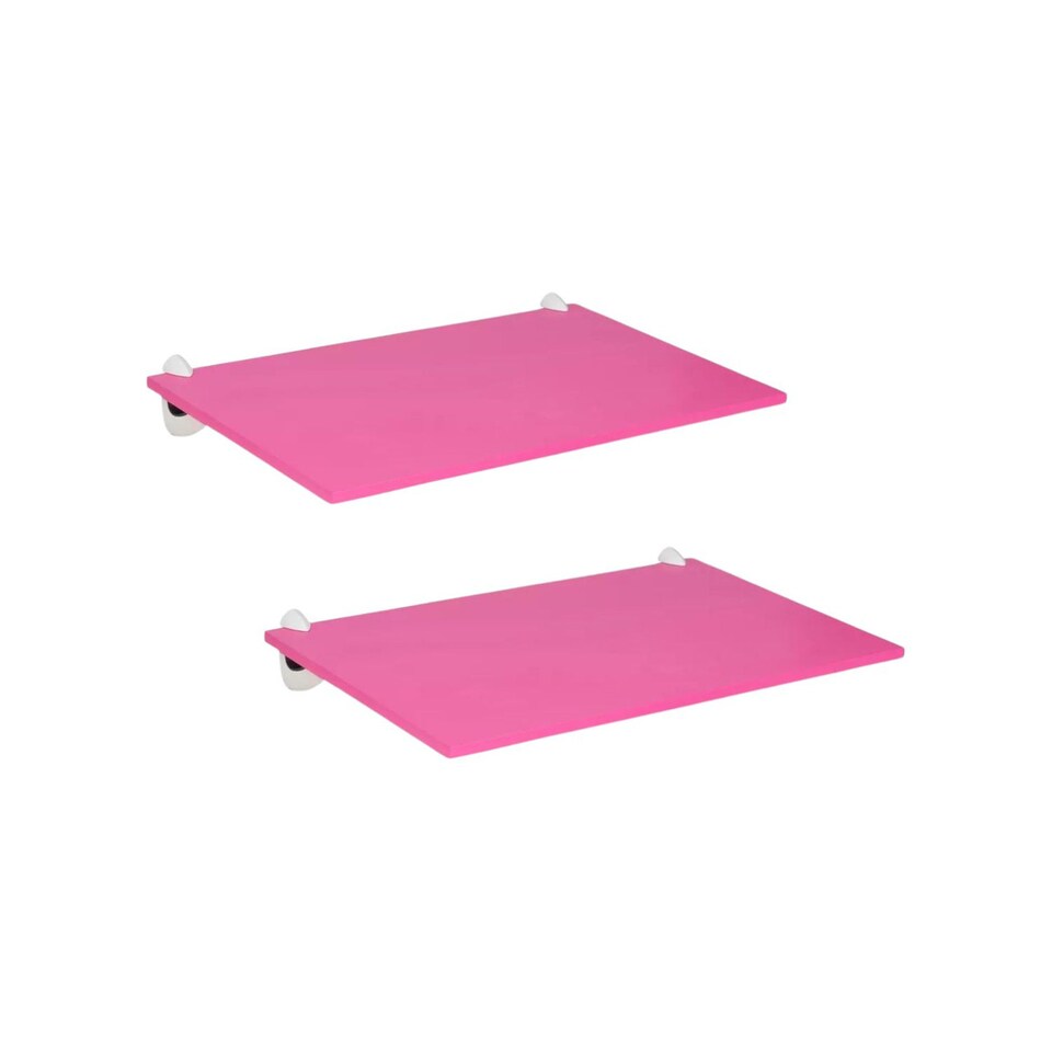 image 1 of Modern SlimLine Floating Shelves with Screws & Shelf Clip | Pink | Pink & Set of 2 | 2