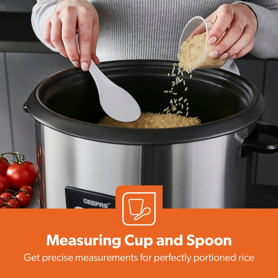 image 1 of GEEPAS 2.8L Rice Cooker Non Stick Pot Steamer 1000W Silver