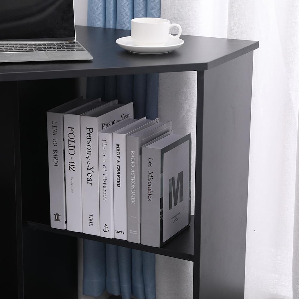 image 1 of Computer Desk PC Laptop Table Corner Home Office Study Gaming | Black