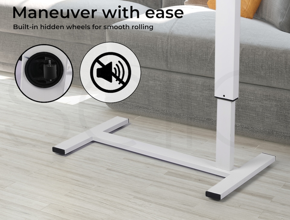image 1 of Levede Adjustable Standing Desk 65CM to 93CM Height USB Charging | Yellow | Oak