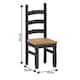 image 6 of Corona Charcoal Large Extending Table & 6 Chairs Set Solid Wood Mexican Pine Wooden Large Long Kitchen Dark Grey