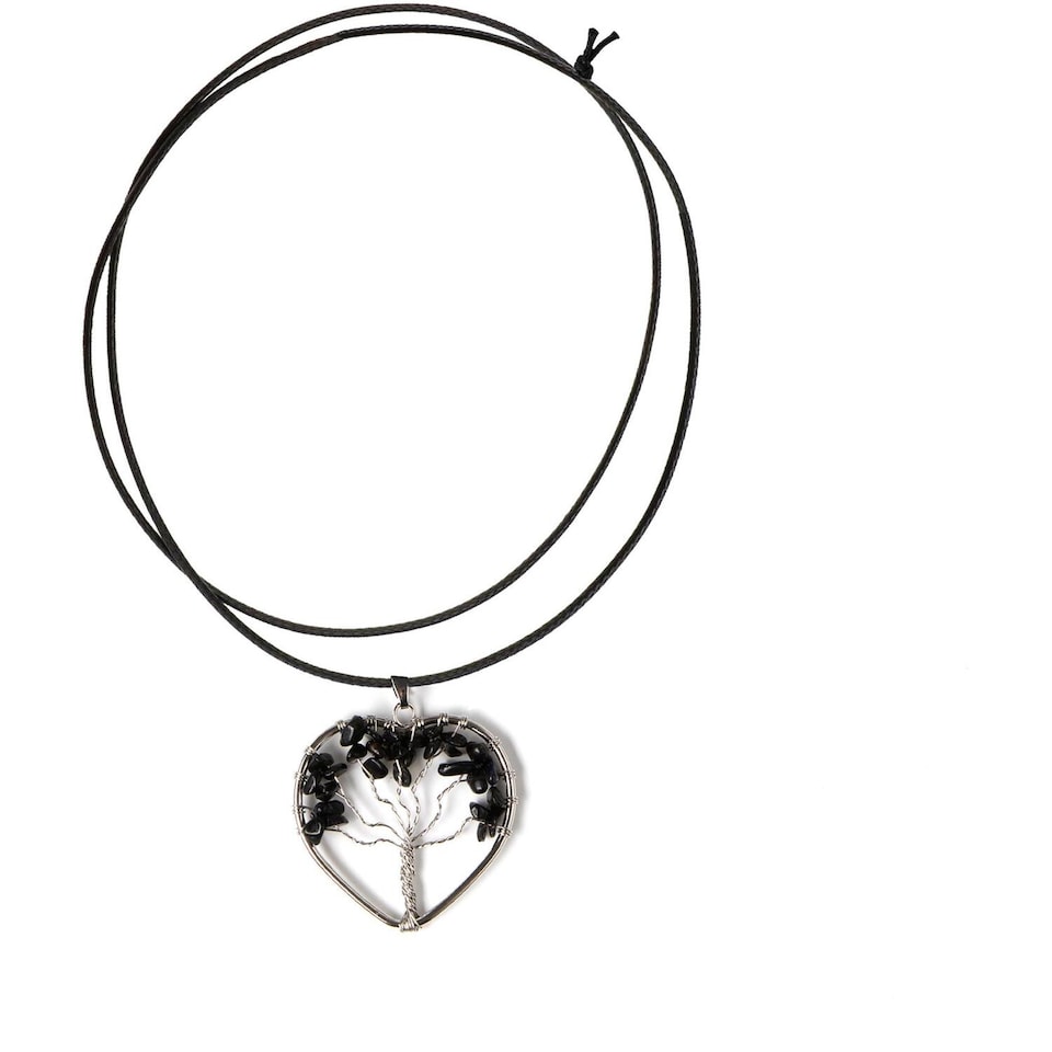 image 1 of Myga Tree Life Pendants - Obsidian