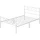 image 2 of Yaheetech 3ft Single Simple Metal Bed Frame Mattress Foundation White