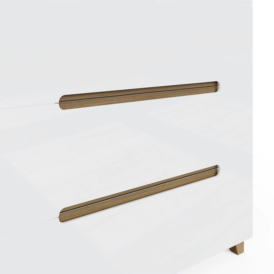 image 1 of FWStyle Veloce 3 Drawer Chest Of Drawers - White Gloss, Quick Click Assembly