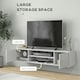 image 5 of HOMCOM Floating TV Unit for 60" TVs W/ Shelves and Cabinets, White