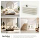 image 5 of Bench Altu - with velvet or boucle cover, padded, hallway storage White | Boucle Cream