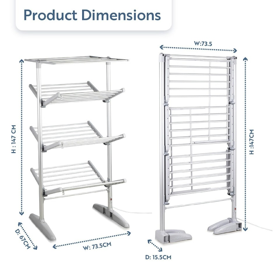 image 1 of Minky Heated Clothes Airer - SureDri 4 Tier Airer, Cover Included