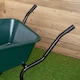 image 4 of 110 Litre 150kg Capacity Heavy Duty Outdoor Pneumatic Plastic Garden Wheelbarrow in Green