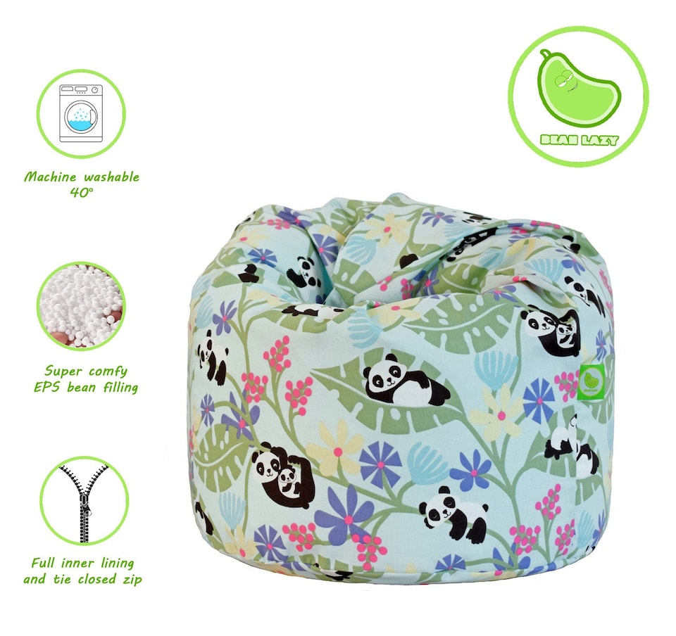 image 1 of Bean Lazy Panda Light Blue Bean Bag Large Size
