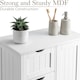 image 3 of Christow White Bathroom Cabinet 4 Drawer Unit Freestanding Wooden Storage