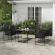 image 2 of Outsunny 4 Seater Outdoor Table and Chairs with Adjustable Backrest