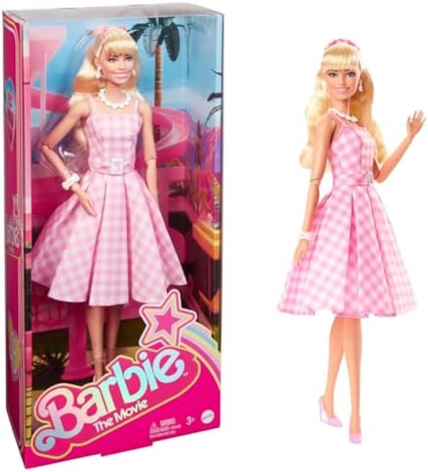 image 1 of Barbie The Movie Doll, Margot Robbie As Barbie In Gingham Dress W/ Daisy Chain