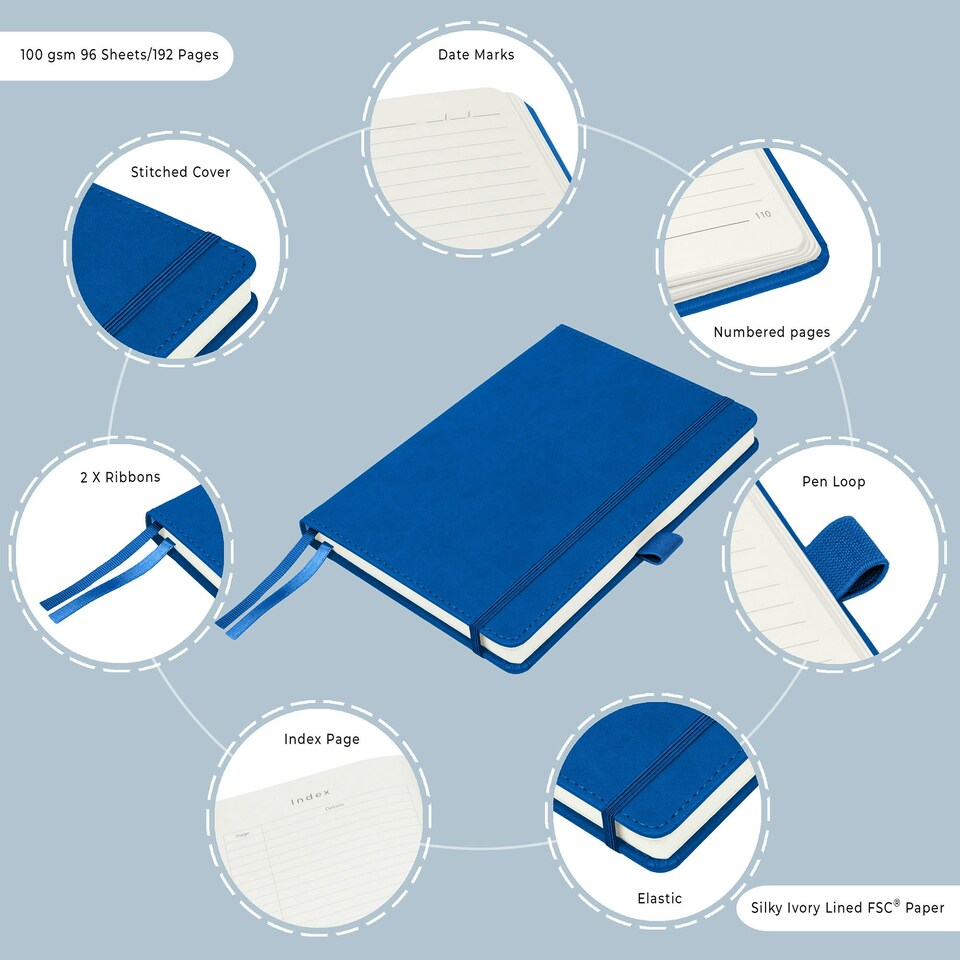 image 1 of Notes London A5 Italian Styled Moretti Notebook Blue