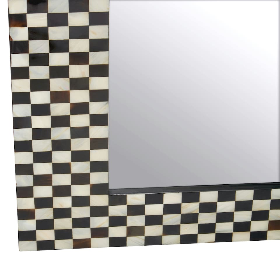 image 1 of Interiors by Premier Mother Of Pearl Square Wall Mirror Multi