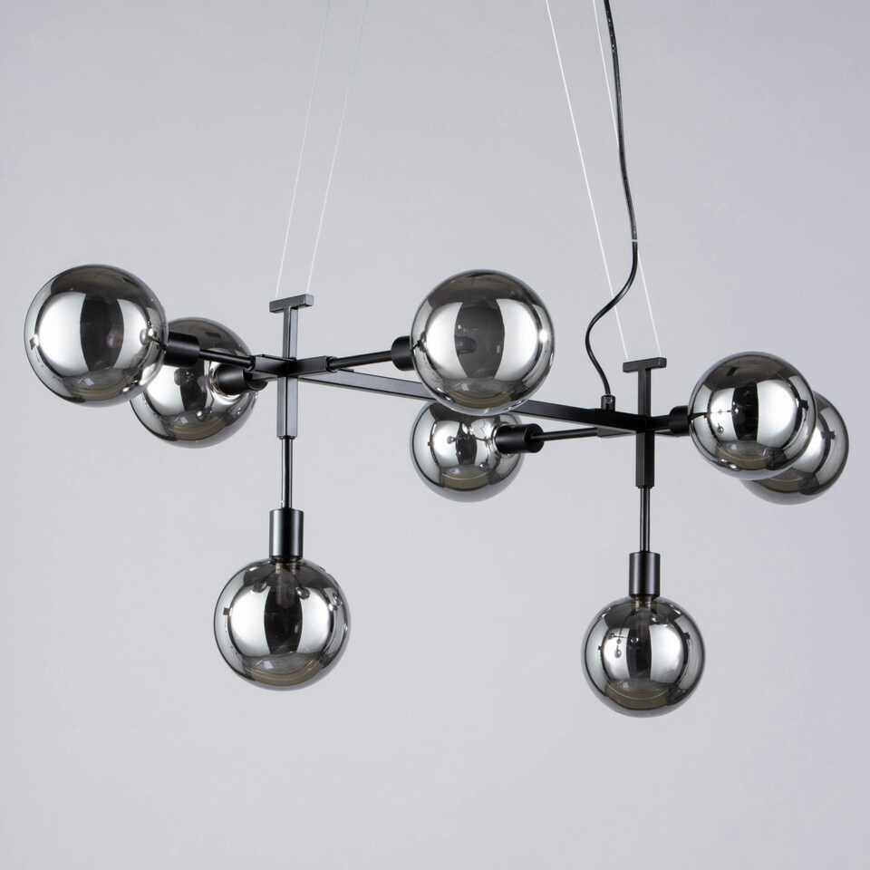image 1 of BHS Hennock Large Diner Pendant, Satin Black