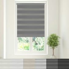 Day/Night Roller Blind 60cm x 210cm | Grey | Dark Grey