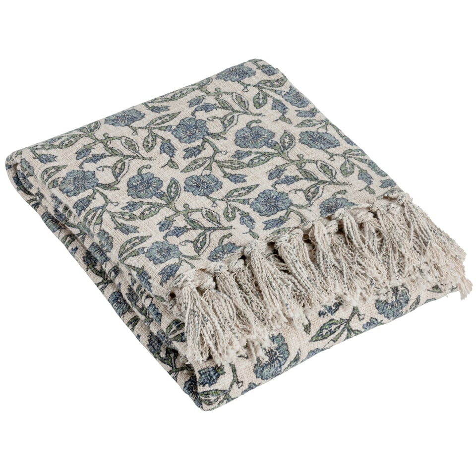 image 1 of Paoletti Delphine Printed 100% Cotton Throw