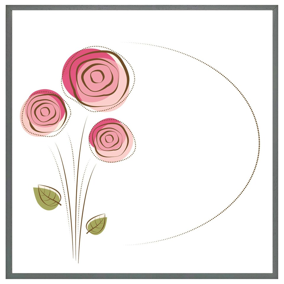 image 1 of Rose drawing (Picture Frame) Brown | Oak | S