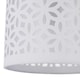 image 3 of First Choice Lighting Chrome Jewelled Table Lamp with White Cut Out Shade Chrome | White