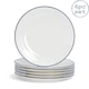 image 1 of Nicola Spring White Farmhouse Dinner Plates - 26cm - Pack of 6 | White | White