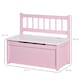 image 5 of HOMCOM 2 In 1 Wooden Toy Box, Seat Bench Storage Chest w Pneumatic Rod | Pink