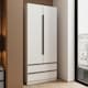 image 4 of FWStyle Lania Ripple Ridged 2 Door 2 Drawer Combination Wardrobe Matt White White