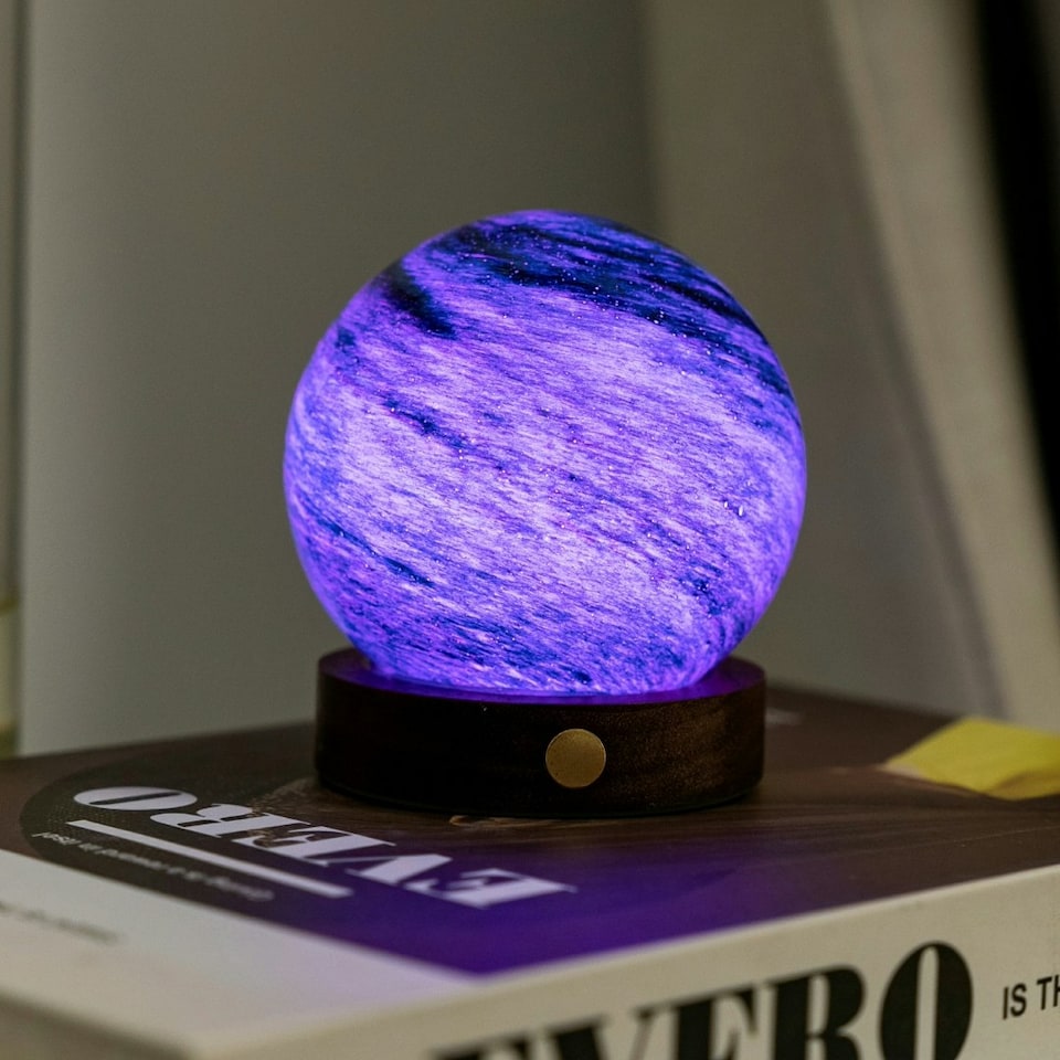 image 1 of Gingko Mini AstraGlass Desk Lamp Multi | Stellar Ocean