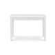 image 3 of White Free-Standing Table with 2 Drawers | White | White